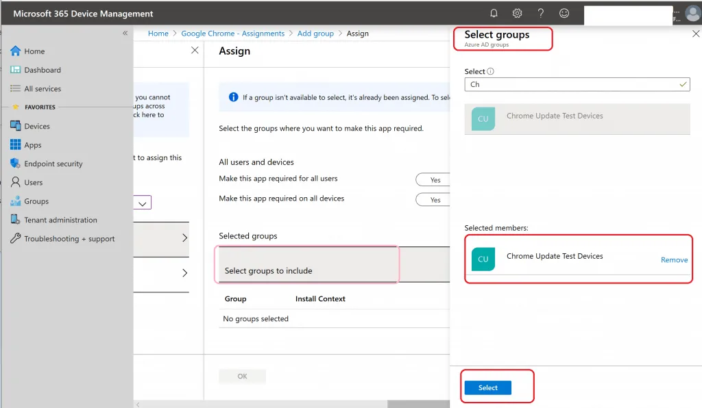 Intune Google Chrome Deployment using Intune Line of Business Application - Fig.15