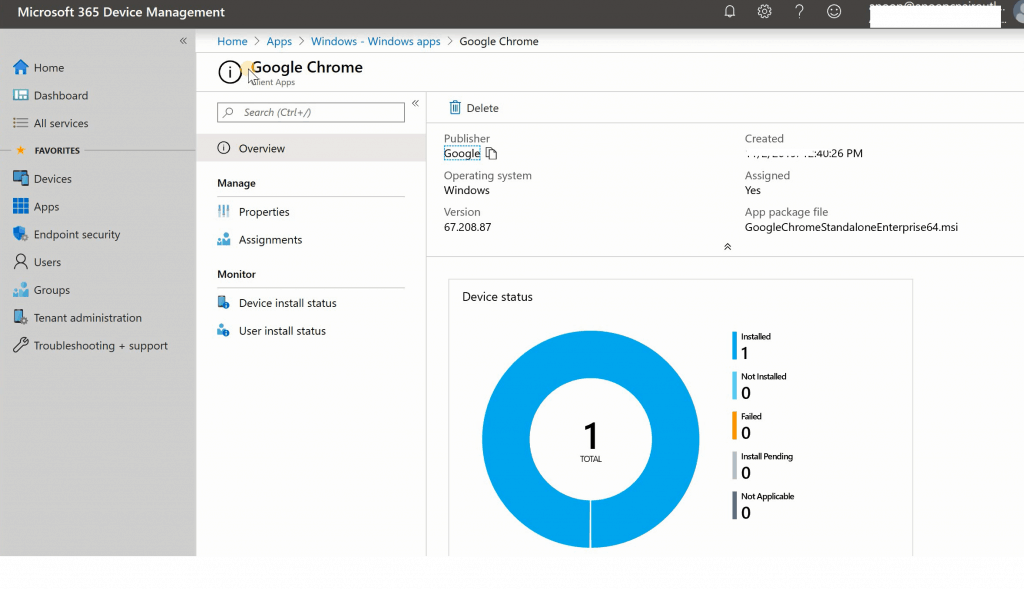 Intune Google Chrome Deployment using Intune Line of Business Application - Fig.21
