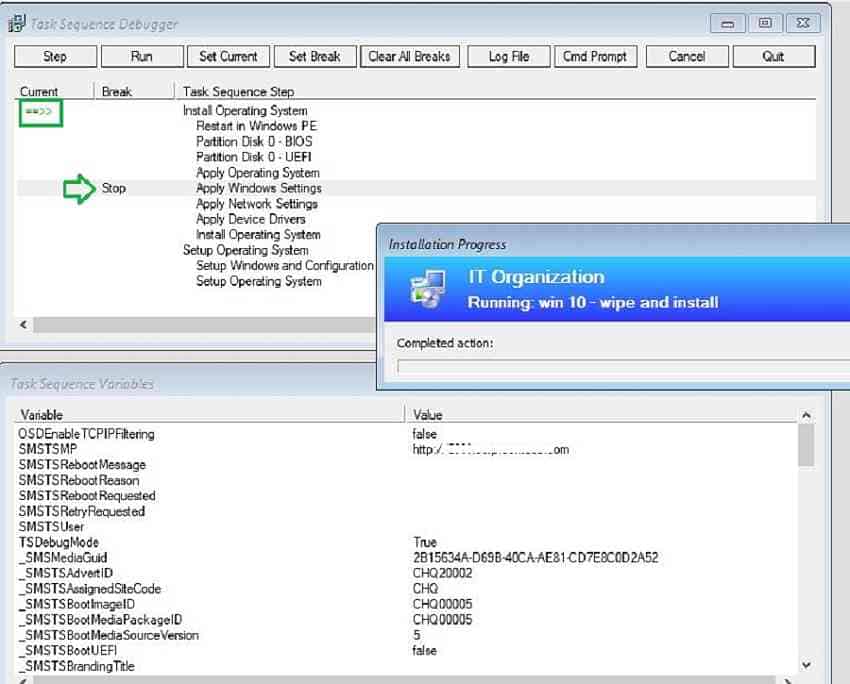 How to Troubleshoot SCCM Task Sequence Debugger 1