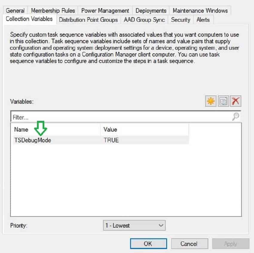 Task Sequence Debugger TSDebugMode