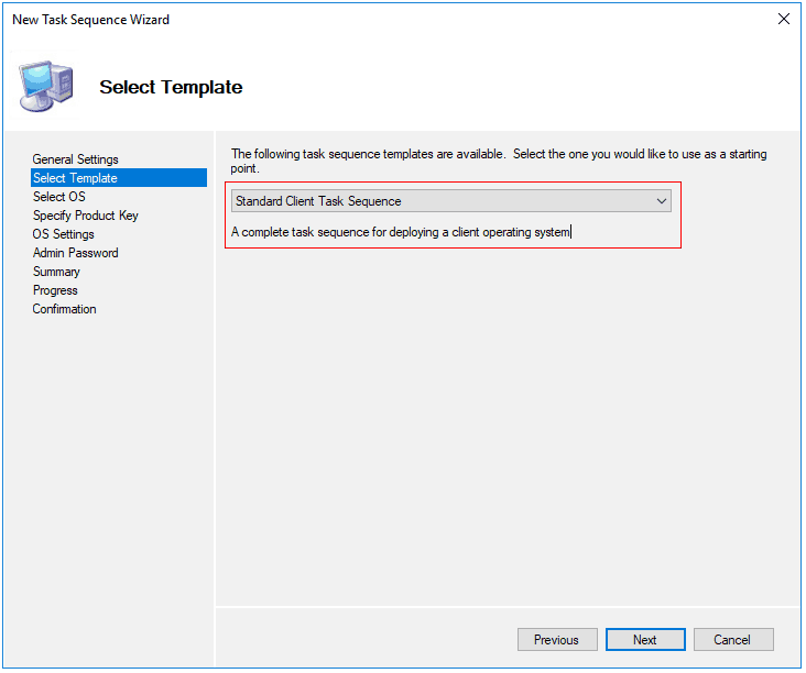 Standard Client Task Sequence Deploy Windows Captured Image Using SCCM and MDT