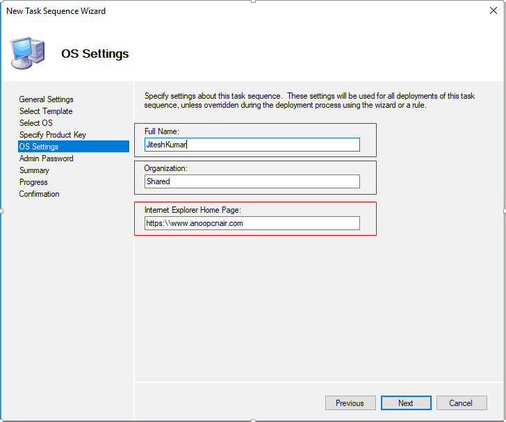 MDT OS Settings Deploy Windows Captured Image Using SCCM and MDT