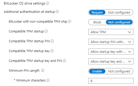 Bitlocker Drive Encryption - Choose the auth method. 