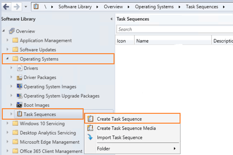 Task Sequence - Create Task Sequence