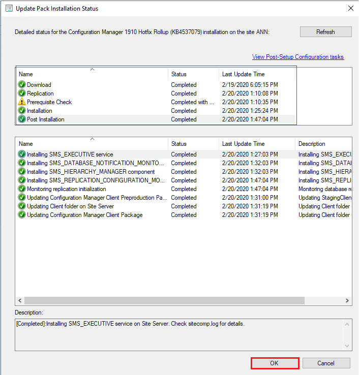 MECM 1910 Hotfix Rollup Update KB 4537079 Installation Guide 4