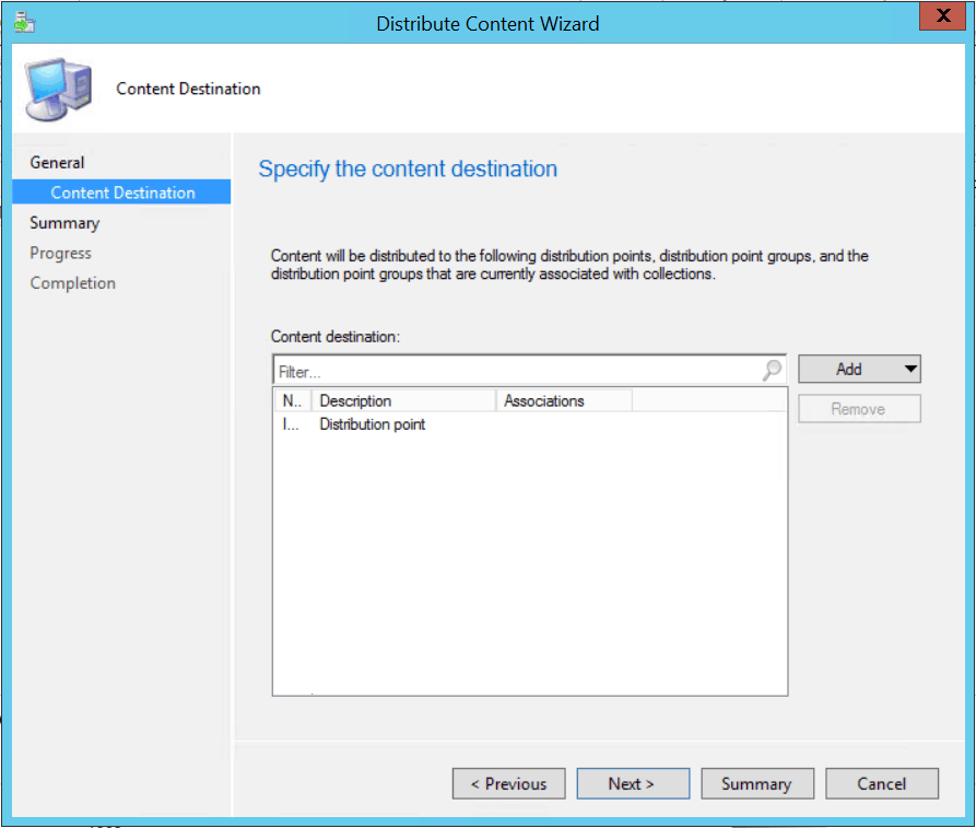 Added the SCCM Distribution Point