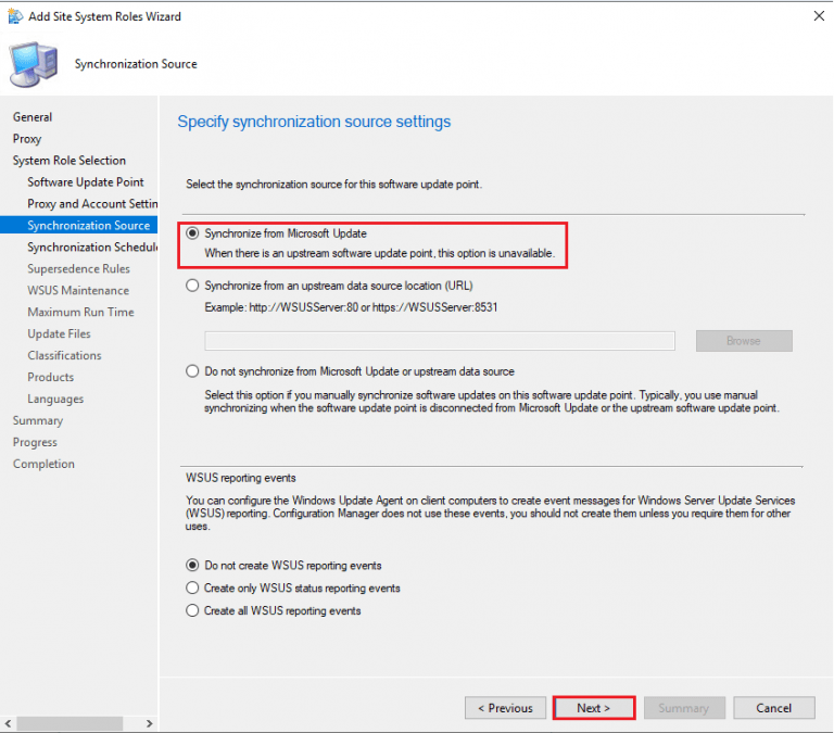 Install New ConfigMgr Software Update Point Role | SUP | SCCM HTMD Blog