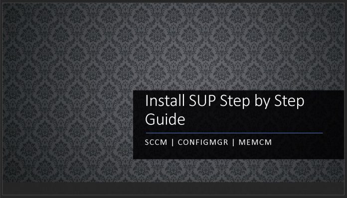 New ConfigMgr Software Update Role Setup New ConfigMgr Software Update Role Setup
