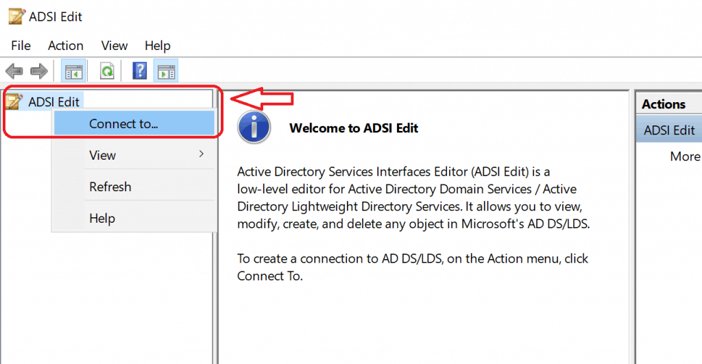 ADSI Edit.MSC Connect To - Create System Management Container for SCCM and Assign Permissions