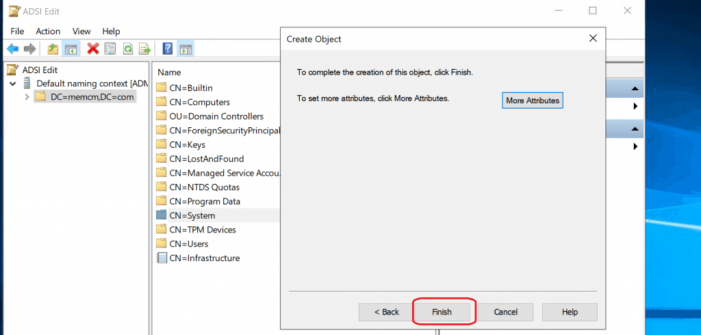 Completed the Creation of System Management Container