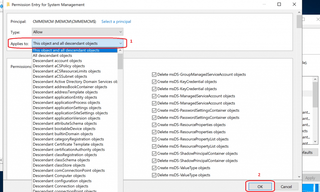 This object and all descendant objects - System Management Container