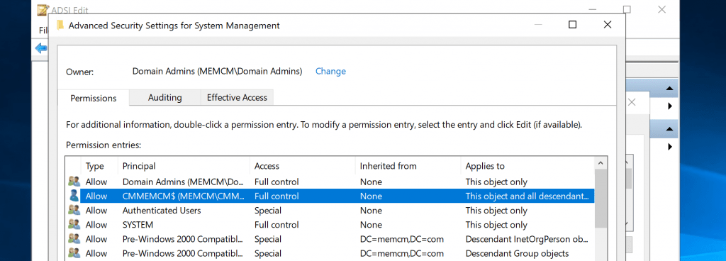 Create System Management Container for SCCM | ConfigMgr