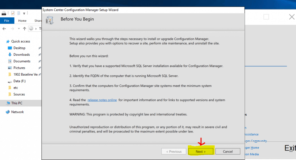 Before you begin SCCM Primary Server Installation New ConfigMgr Primary Server Installation Step by Step Guide | SCCM