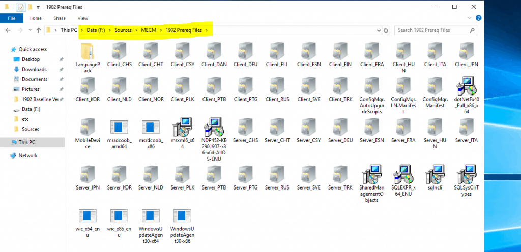 Download of prerequisite files