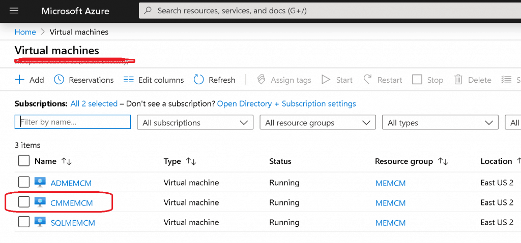 Open Virtual Machine you want to connect