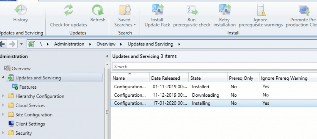 SCCM MEMCM 2001 Technical Preview