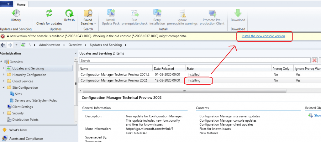 Install SCCM 2002 Technical Preview Version