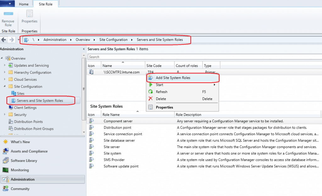 Add Site System Roles Install a New SCCM Management Point Role