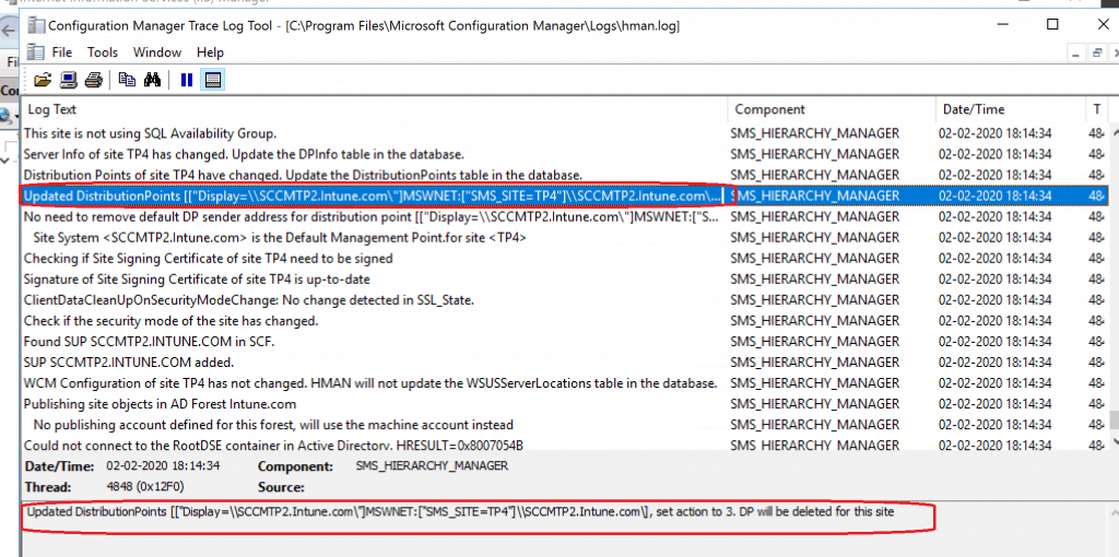 Remove Distribution Point Role