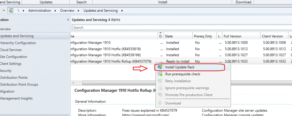 Install Update Pack Rollup Update Hotfix
