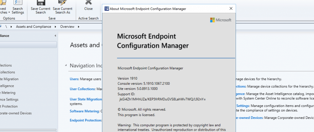 Completed - SCCM Console 1910 Rollup Hotfix update