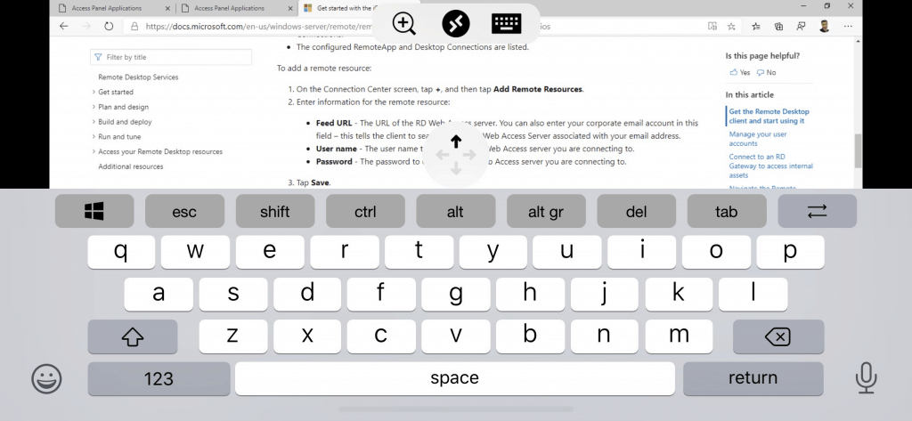 RD Client accessing Windows 10 VM Subscribe AVD Resources from iOS Devices | Remote Resources