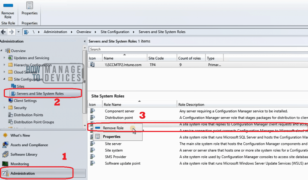  Learn How to Remove Management Point Role|SCCM|ConfigMgr -Fig.1 
