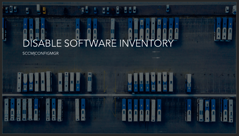 Disable Software Inventory