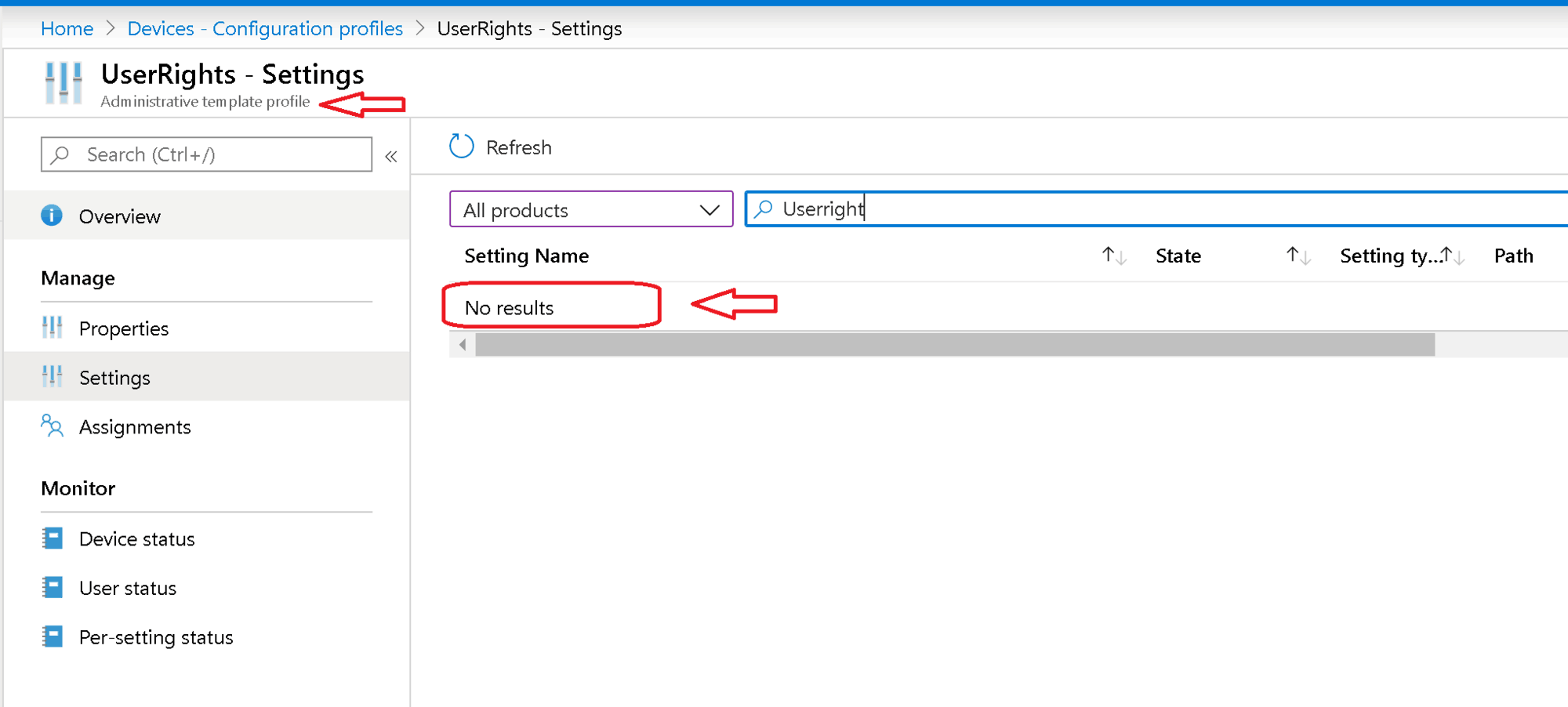 UserRights Policy Deployment Using Intune MDM Policies
