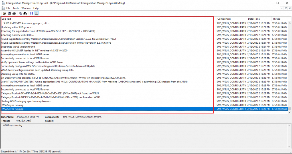 WCM.log - Remote SUP Installation Guide - New ConfigMgr Software Update Role