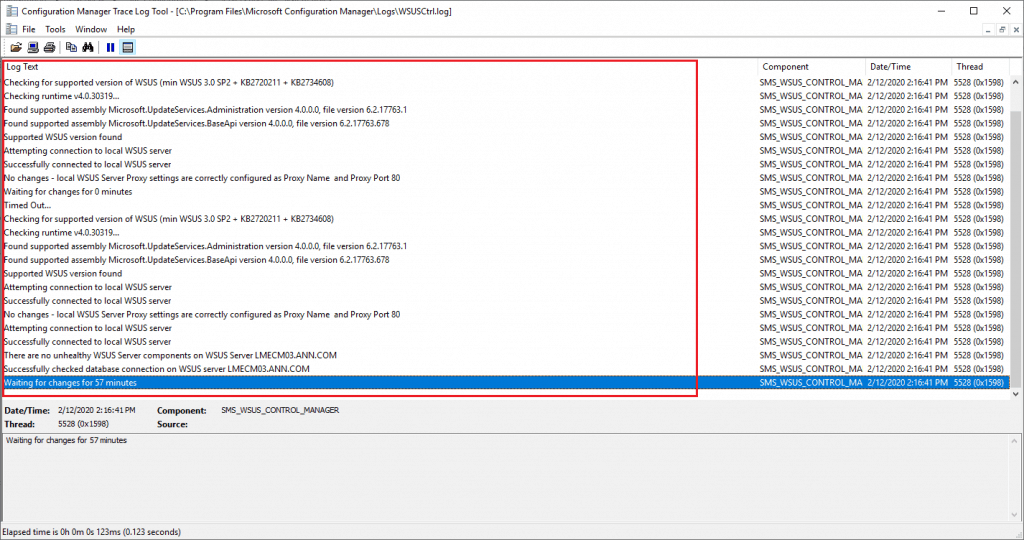 WSUSCtrl.log - Log file details - New ConfigMgr Software Update Role