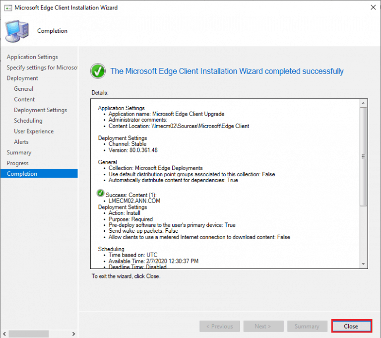 Install Microsoft Edge Browser Using SCCM HTMD Community Modern