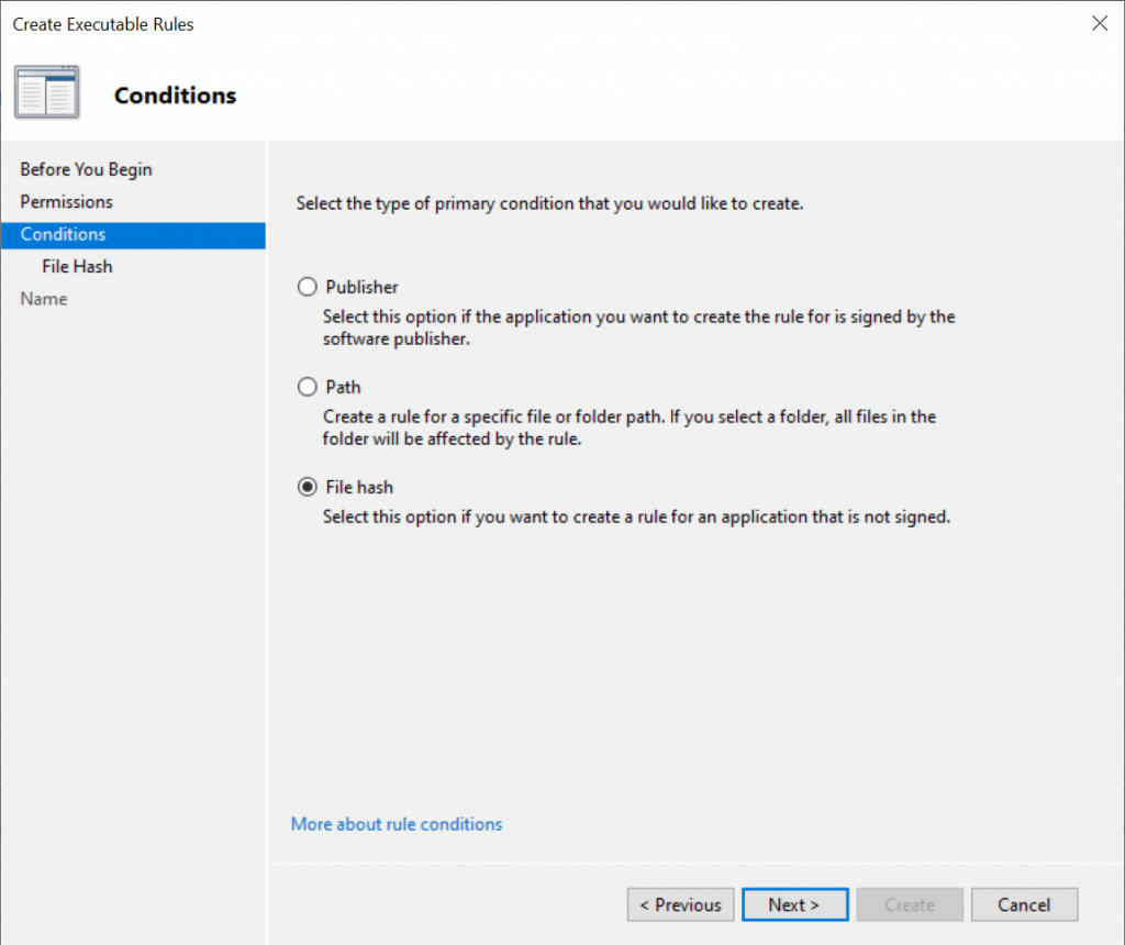 Create AppLocker Policies -   File Hash