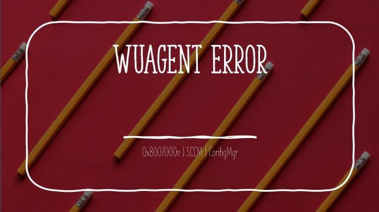 WUA Error 0x8007000e