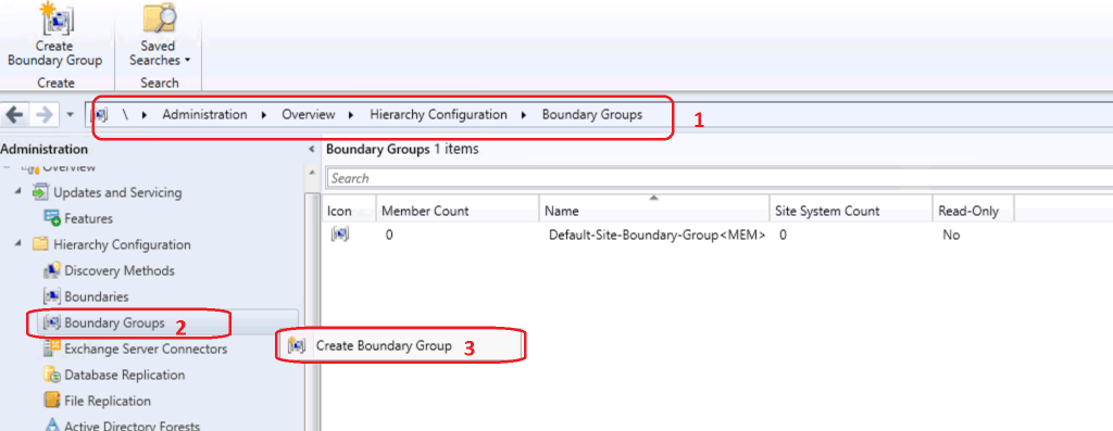 sccm boundary group site assignment