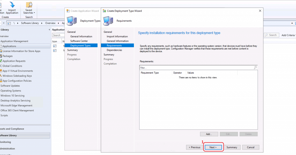 MS Teams Requirements - Click NEXT to Continue - Deploy MS Teams MSI Using SCCM