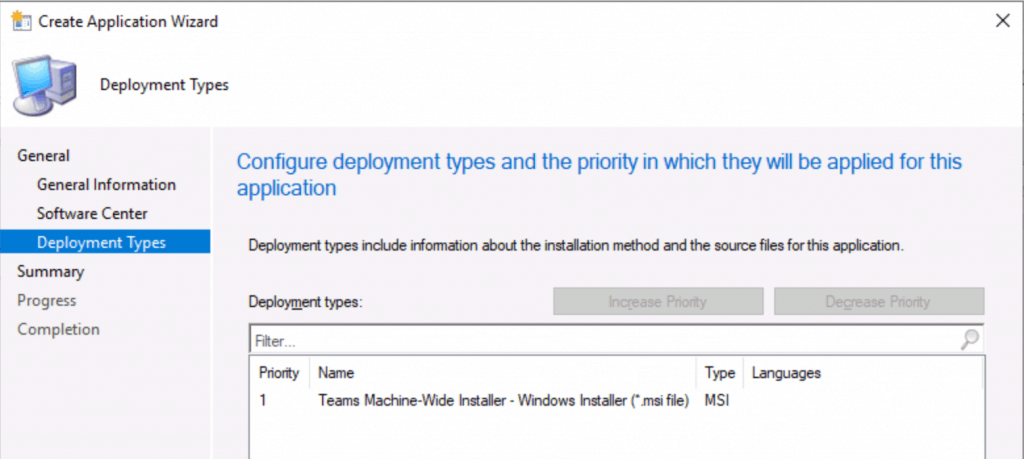 Deployment Types for MS Teams - Deploy MS Teams MSI Using SCCM