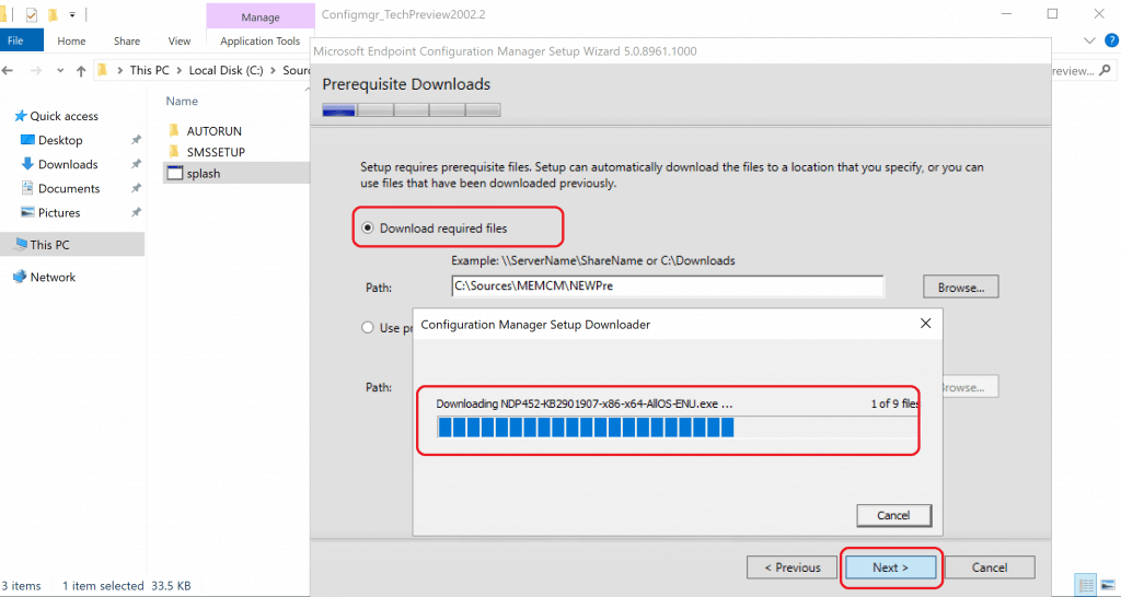 Download Required Files to Build Configuration Manager Technical Preview LAB