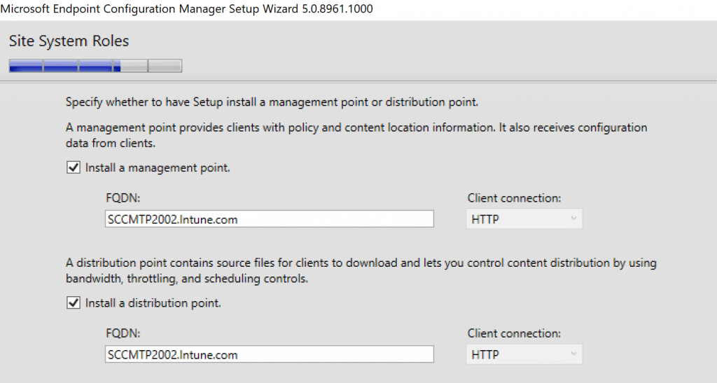 Specify whether to have setup install Site System Roles - Build Configuration Manager Technical Preview LAB