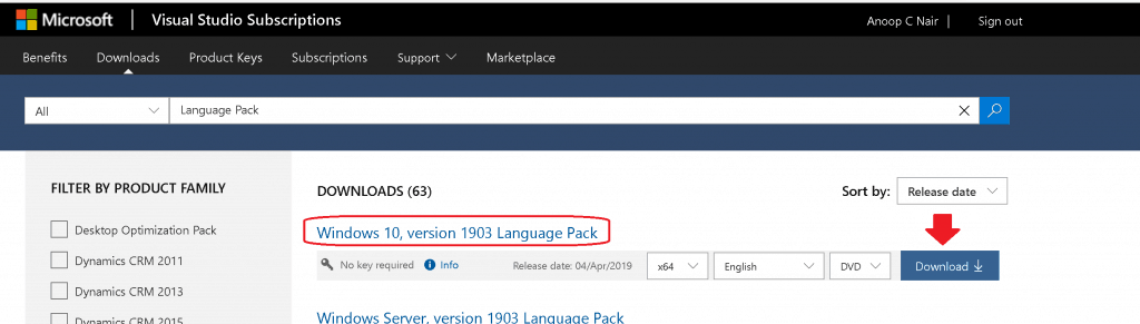 Windows 10, version XXXX Language Pack - Deploy Windows App Win32 Using Intune