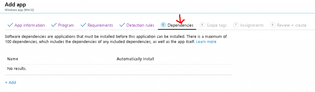 Application Dependencies - Deploy Windows App Win32 Using Intune