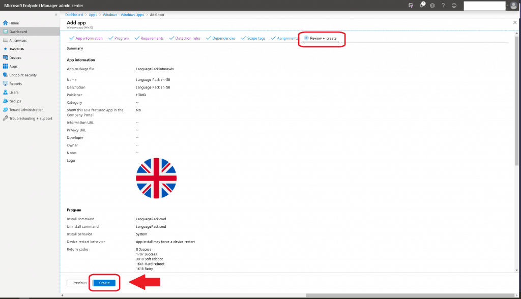 How to Deploy Windows App Win32 Using Intune |Language Pack - Fig.19