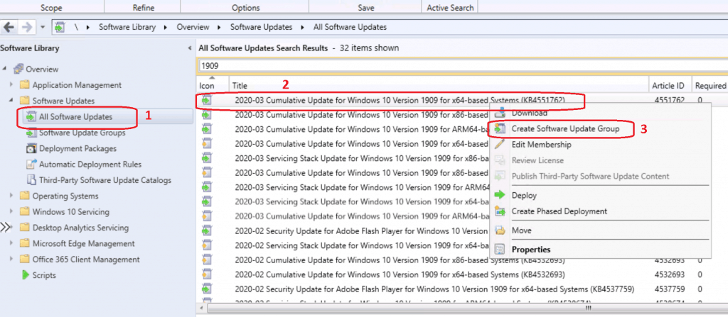 sccm required deployment assignment schedule