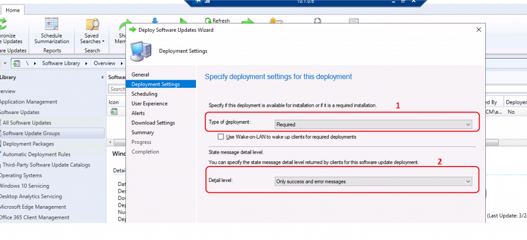 Deployment Settings - Available | Required