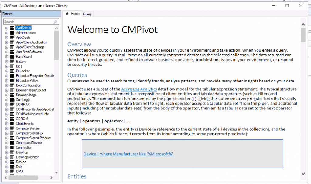 CMPivot Improvements with SCCM 2002 Version - ConfigMgr 2002 List of New Features