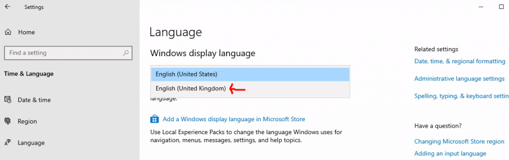 Deploy Windows 10 Language Pack - Restart or Logoff Computer to take the changes effect