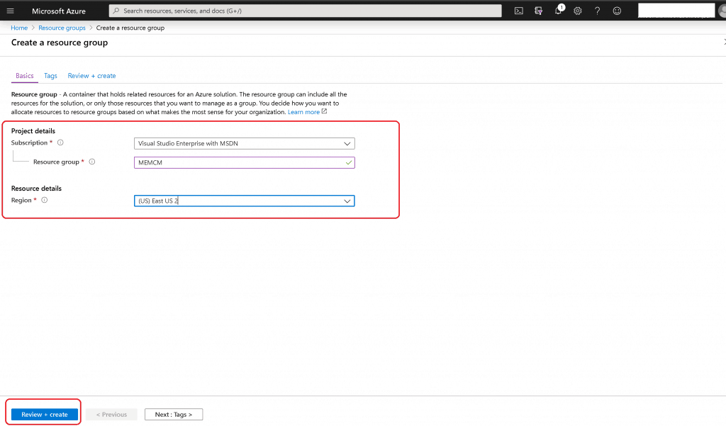 MEMCM Resource Group - Setup ConfigMgr LAB Infrastructure