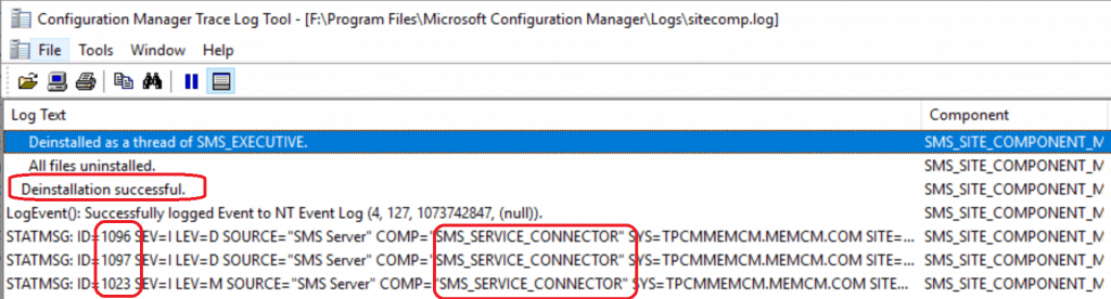 reinstall SCCM Service Connection Point