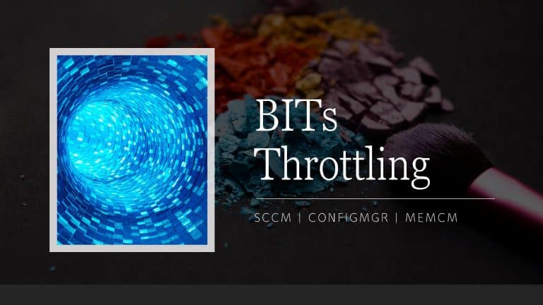 BITs Throttling for SCCM DP