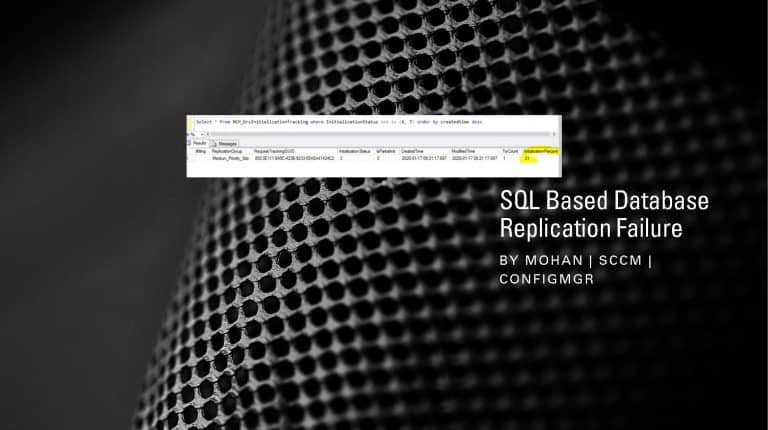 FIX SCCM SQL Based Database Replication Failure